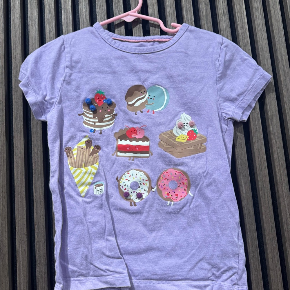 Mini Boden Lavender Short-Sleeve Dessert Graphic Tee